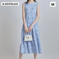 【 新品タグ付き 】&.NOSTALGIA 水色 花柄 ワンピース M