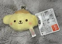 【ポムポムプリン】 サンリオキャラクターズ ミルキーボアフェイス がま口ポーチ