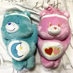 ケアベア すやすやBIGぬいぐるみ ピンク 水色 2体セット