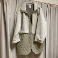 切り替えボアキルティングジャケット