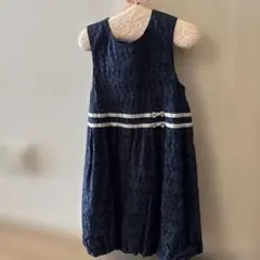 ネイビー レース ノースリーブワンピース♡キムラタン