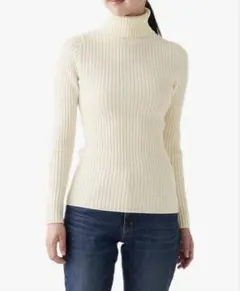 タートルネック洗えるセーター　無印良品