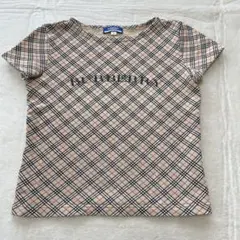 バーバリーロンドン　カットソー　ノバチェック　ロゴ　プリント　y2k