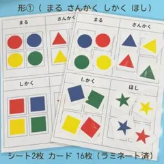 形概念 知育玩具 発達障害 療育 特別支援学習 手作り教材 視覚支援 学習 形①のサムネイル