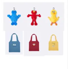 SesameStreet ニットバッグ・ポーチ 6点セット