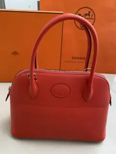 美品】HERMES エルメス ボリード27 ローズパープル ブレスレット付き 