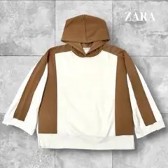 ZARA バイカラー プルオーバー パーカーのサムネイル