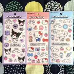 【正規品】サンリオ ペタメロウステッカー ハローキティ クロミ シナモロール
