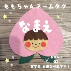ももちゃん★名札 オーダー 実習 ネームタグ 推し活 幼稚園 保育 フェルト