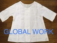 GLOBAL WORK グローバルワーク　ブラウス　シャツ　レース　ボタン