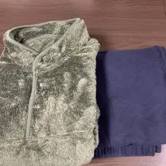UNIQLO メンズ ルームウェア 上下セット カーキ ネイビー