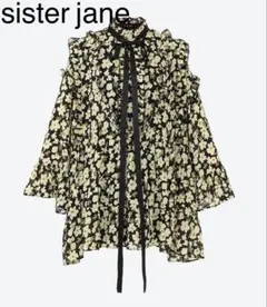 美品❗️sister jane 花柄　ワンピース　フリル　リボン　完売品　フレア