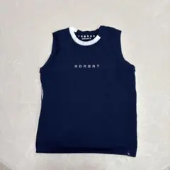ADABAT ネイビー 袖なしベスト