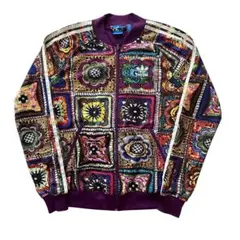 adidas originals　トラックジャケット　ボタニカル　パッチワーク柄
