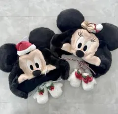 ミッキー・ミニー クリスマスファンキャップ　2点セット