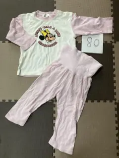 ミニーマウス ベビーパジャマ 80サイズ　女の子　ピンク