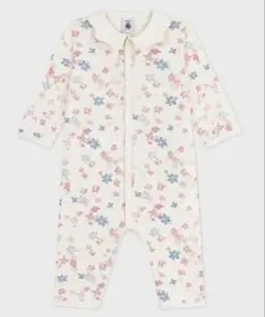 プチバトー 小花柄ロンパース 60cm