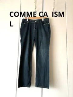 【COMME CA ISM】Lサイズ ストレート デニム ビジュー付き ジーンズのサムネイル