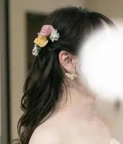 ブライダルイヤリング　Refinado 蝶デザイン