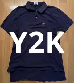 IZOD LACOSTE ポロシャツ USA製 ネイビー L ナス紺　フェード