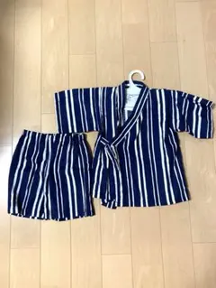 GLOBAL WORK 甚平 S ネイビー/ホワイト