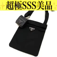 プラダ◎PRADA ショルダー 三角プレート ナイロン ポーチ バッグ 黒のサムネイル