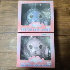 ディズニー スティッチ ミルキーボア フロッキーフィギュア 2点セット
