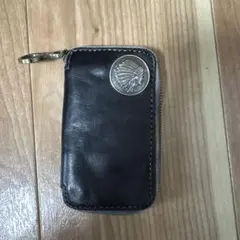 ハンドメイド　キーケース　本革