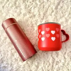 スタバ　バレンタイン　グリッター　タンブラー　ハート