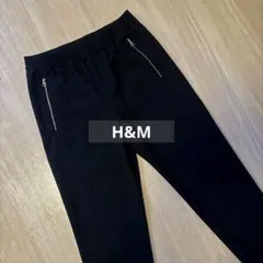H&M 黒 スリムフィットスラックス XS