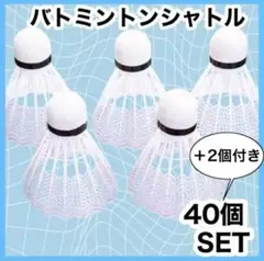 【40個セット】+2個付き　新品　バドミントンシャトル 練習用　バトミントン
