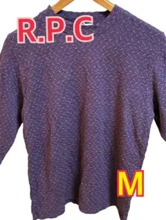 R.P.C. パターン入り長袖カットソー M 未使用　タグ付き