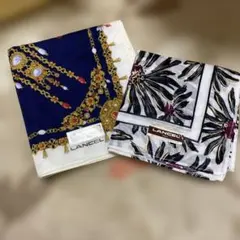 LANCEL ランセル ハンカチ 2枚セット 花柄 ジュエリー柄のサムネイル