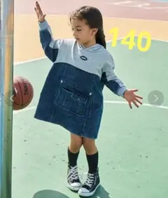 X-girl Stages パーカーワンピース 140