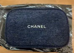 CHANEL ポーチ ネイビー ラメ入りのサムネイル