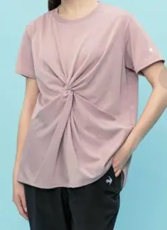 le coq sportif ルコック スポットレス半袖ツイストTシャツ ピンク