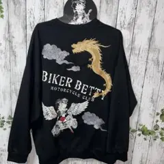 ベティ刺繍トレーナー　ベティブープトレーナー　ベティちゃんメンズ　4L