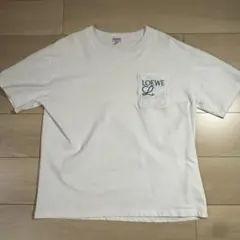 LOEWE Tシャツ ホワイト Lサイズ ポケット刺繍 アナグラムのサムネイル