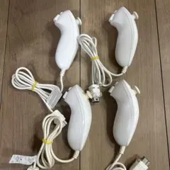 任天堂Wii ヌンチャク　コントローラー　動作確認済み　白　4個セット