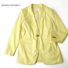 未使用 BANANA REPUBLIC リネン/コットン テーラードジャケット