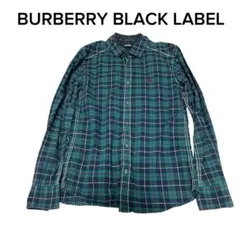 バーバリーブラックレーベル　長袖シャツ　ノバチェック　ブラックウォッチホースロゴ