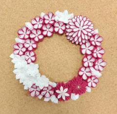 つまみ細工　華リースR707