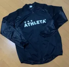 【美品】ATHLETA　アスレタ　メッシュ　ジャージ上　Oサイズ　長袖　ブラック