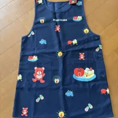 イラスト付きネイビーエプロン