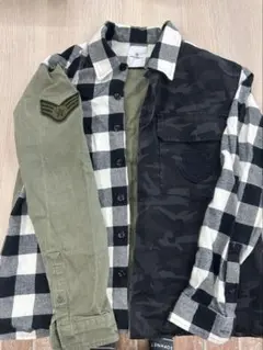 最終値下げ‼️uniform experimentパッチワークシャツ サイズ1
