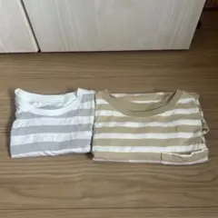 H&M 無印良品　キッズ 半袖Tシャツ ボーダー柄 2枚セット