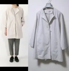 evam eva vie コットンヘンプ HEMP ノーカラーコート ジャケットのサムネイル