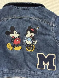 ミッキー ミニー 刺繍 デニムジャケット 80~90cm Sサイズ