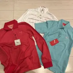 Puma ポロシャツ 3枚セット 赤 白 水色