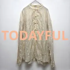TODAYFUL インドシルク チャイナシャツ フリーサイズ シアー ストライプのサムネイル
